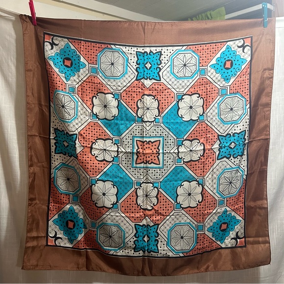 Vintage Accessories - Vintage silk scarf